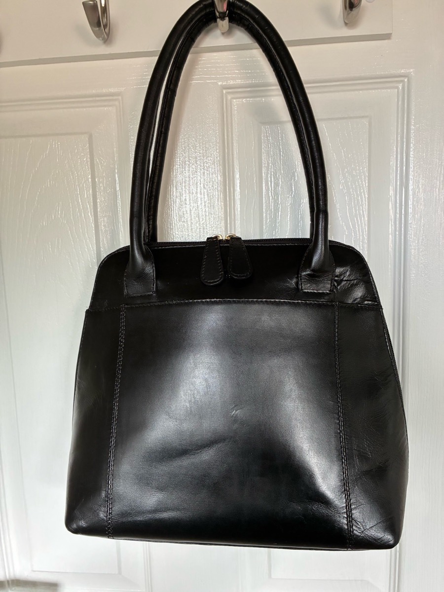Black leather Osprey bag