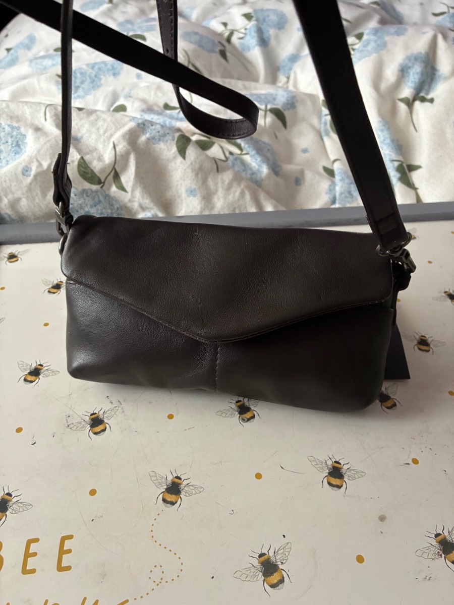 Small brown leather Next bag