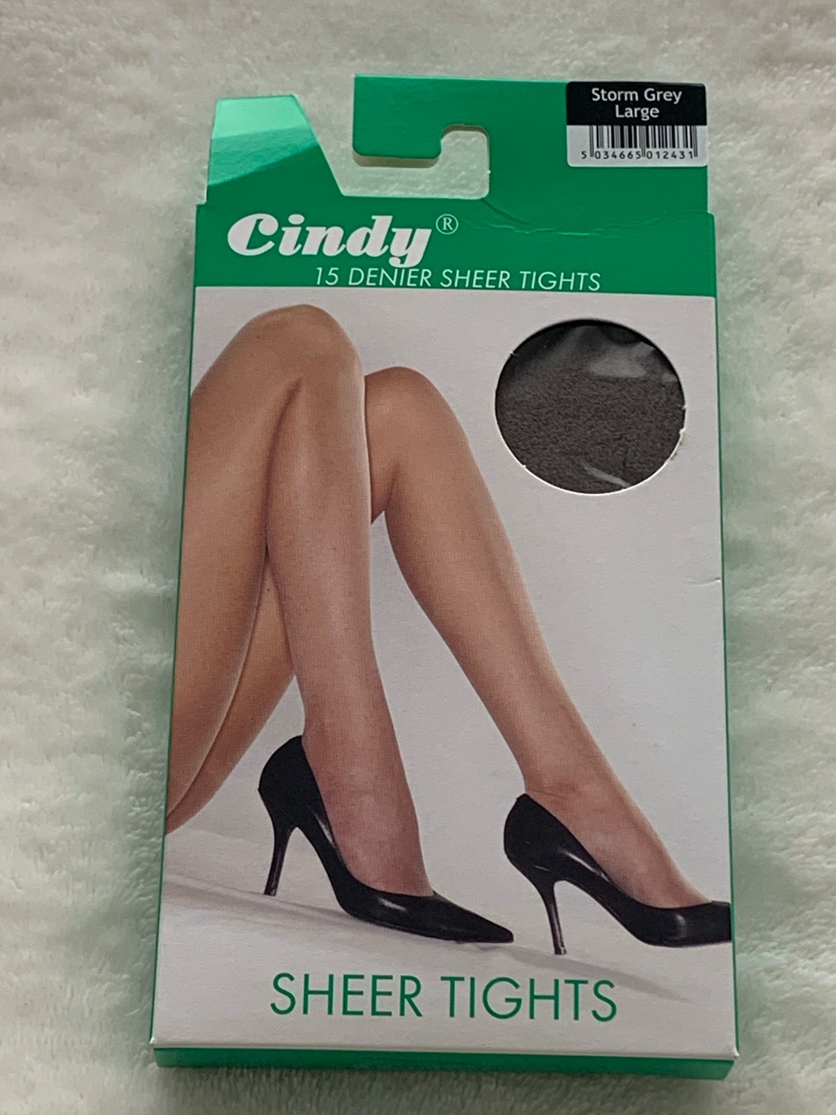 Cindy 15 DEN  Sheer Tights – Everyday Hosiery/ Storm Grey/ Size L