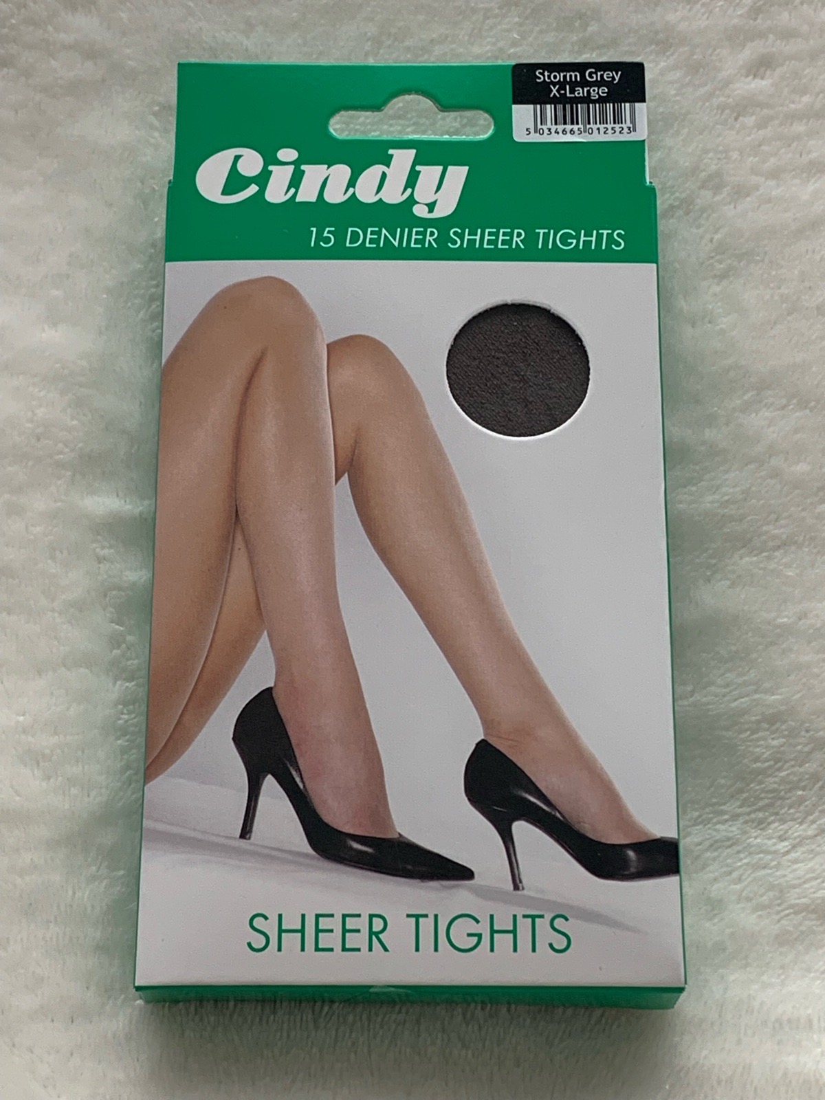 Cindy 15 DEN  Sheer Tights – Everyday Hosiery/ Storm Grey/ Size XL