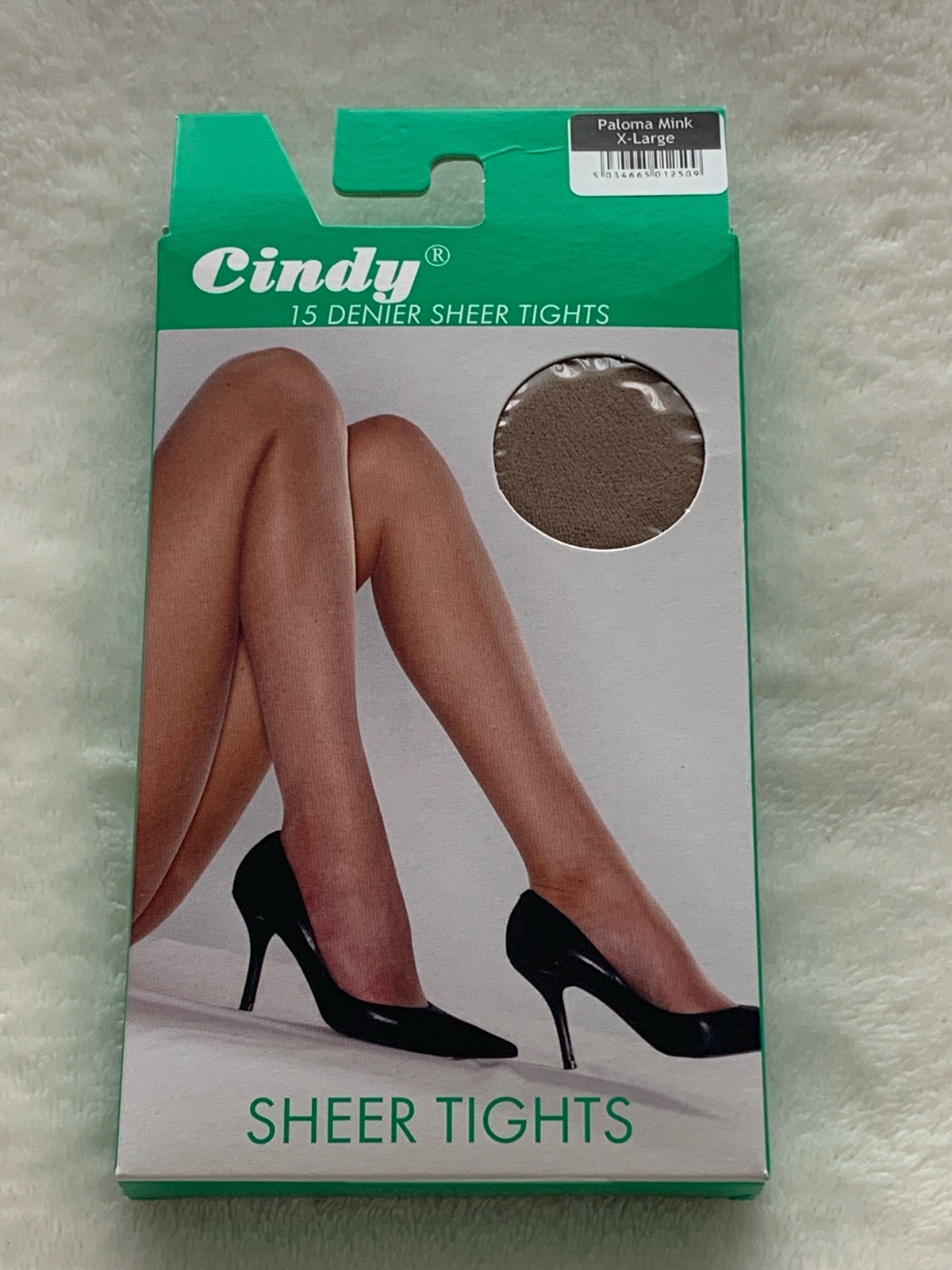 Cindy 15 DEN  Sheer Tights – Everyday Hosiery/ Paloma Mink (Beige) / Size XL