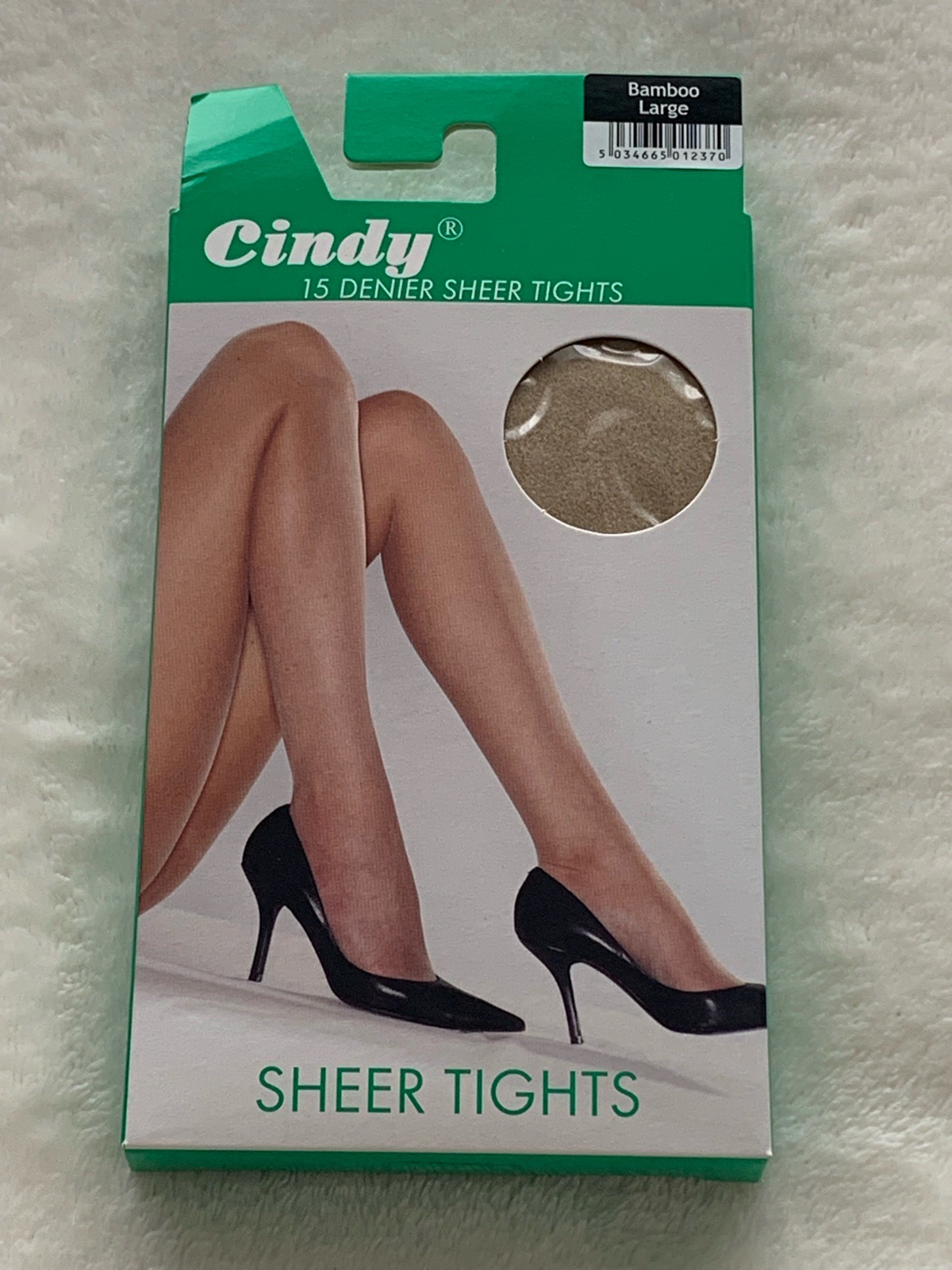 Cindy 15 DEN  Sheer Tights – Everyday Hosiery/ Bamboo (Beige-Natural)/ Size L