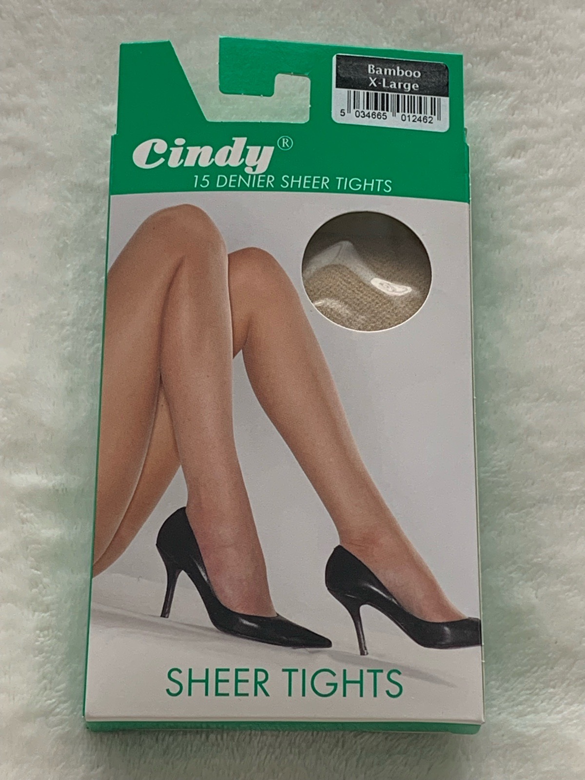 Cindy 15 DEN  Sheer Tights – Everyday Hosiery/ Bamboo (Beige-Natural)/ Size XL