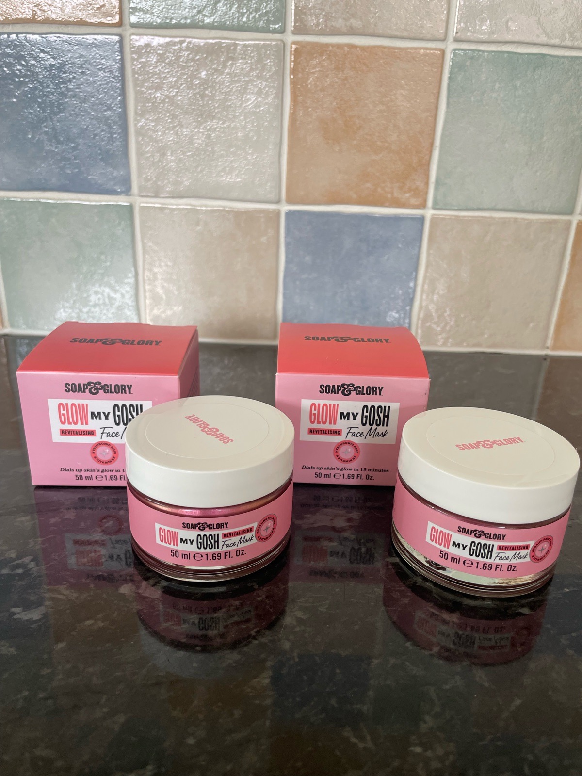 2 X Soap & Glory Glow My Gosh Revitalising Face Mask 50ml