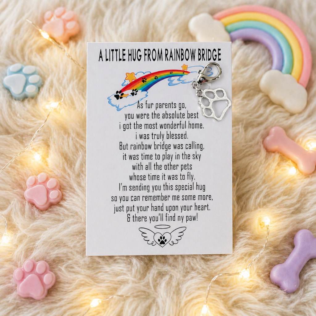 Pet rainbow card and charm