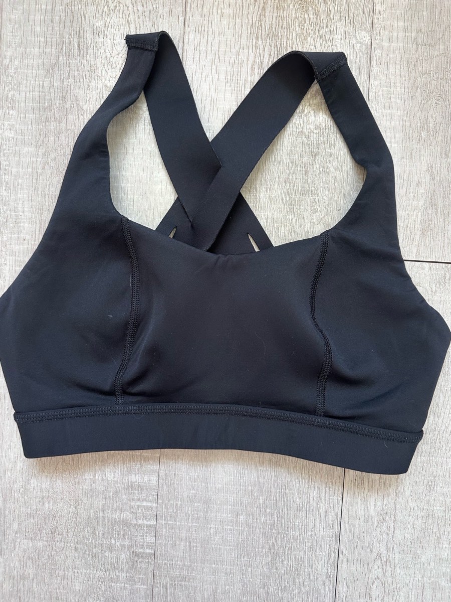 Sweaty Betty Black Strappy Sports Bra – Size Medium