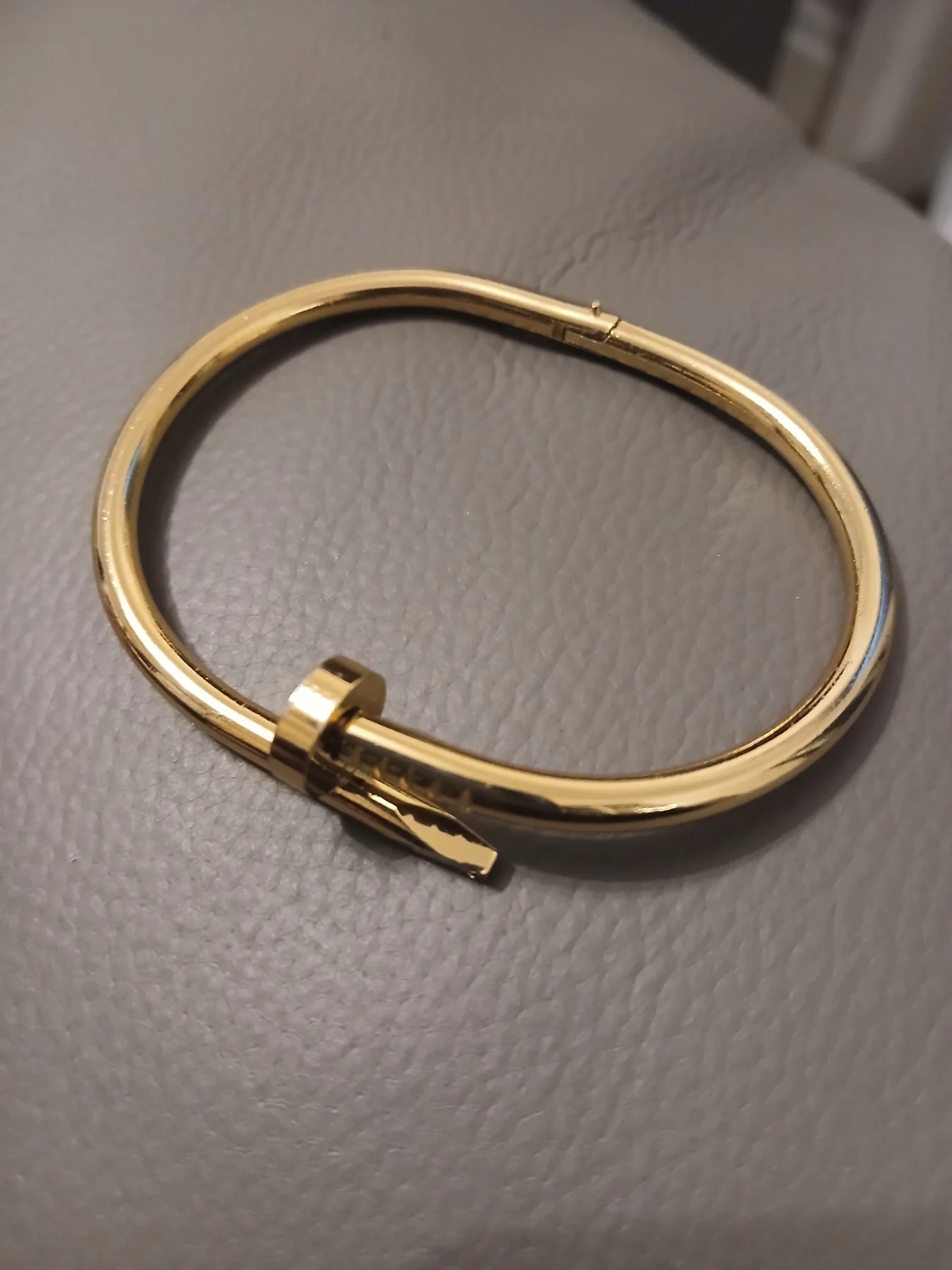 Gold plated stainless steel bangle