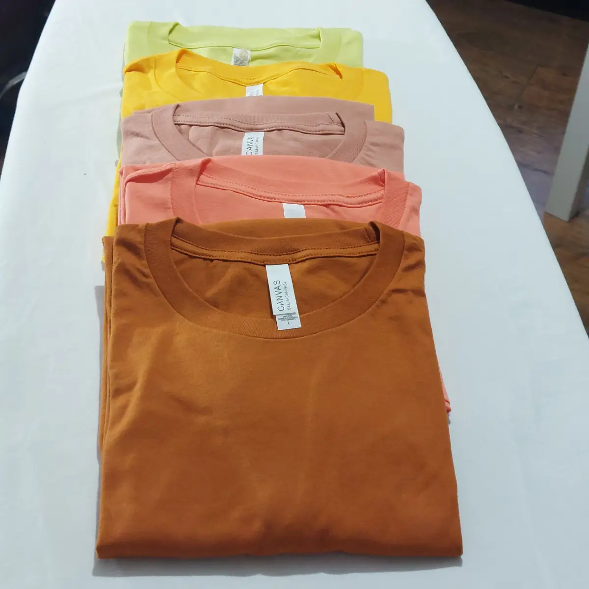 5 Pack Bella Canvas Mens T Shirts Short Sleeve Crew Neck Soft Cotton Tees Multi Colour Bundle Large