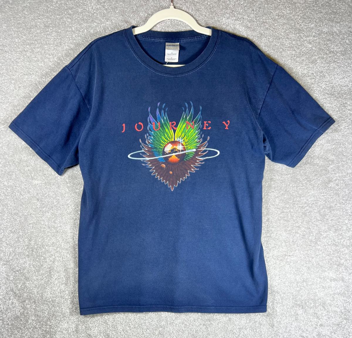 Vintage Journey Band T‑Shirt Medium 2007 World Tour Classic Rock Navy Graphic