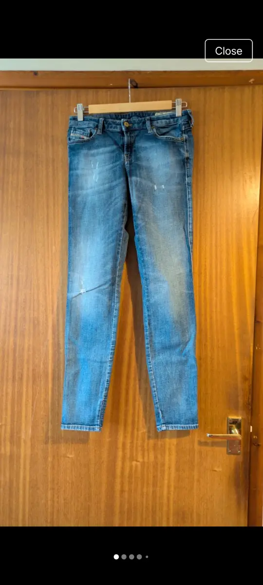 Y2K DIESEL Gracey R88F6 Super slim Skinny Low Waist Stretch fit jeans W26 L32 UK 8