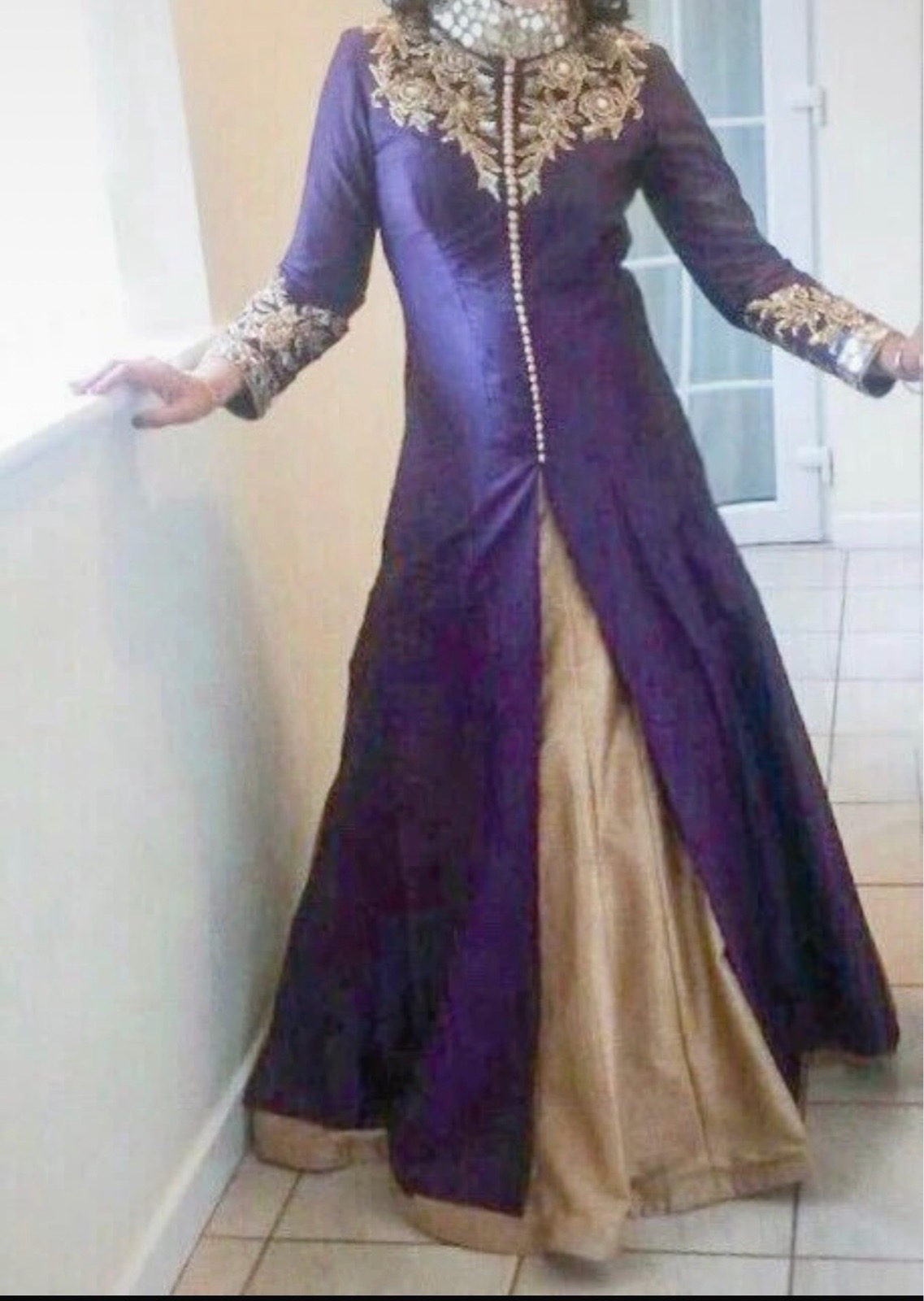 Purple & Gold Lengha
