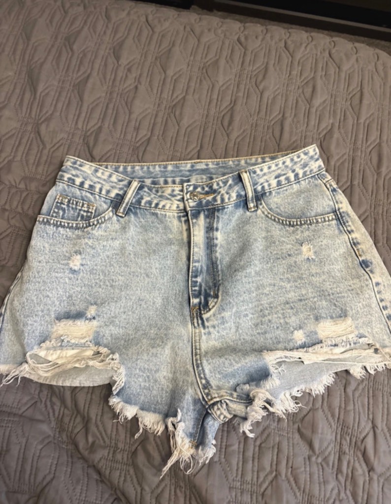 shein women’s blue denim shorts size large