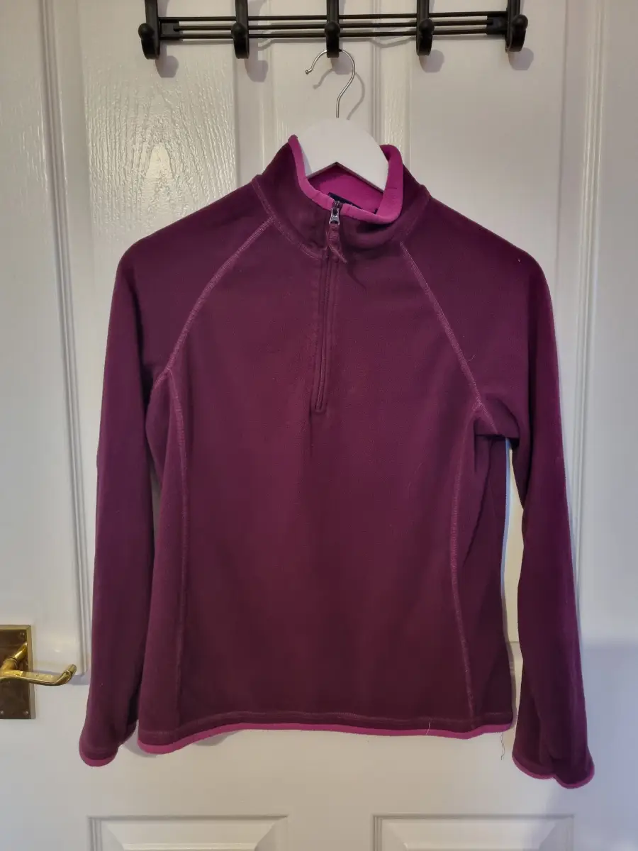 Mountain Warehouse Women's Montana Fleece Purple Berry 1/4 Zip Pullover Size 10
