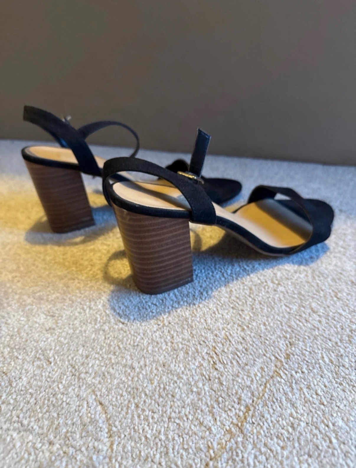 New Look black block heels