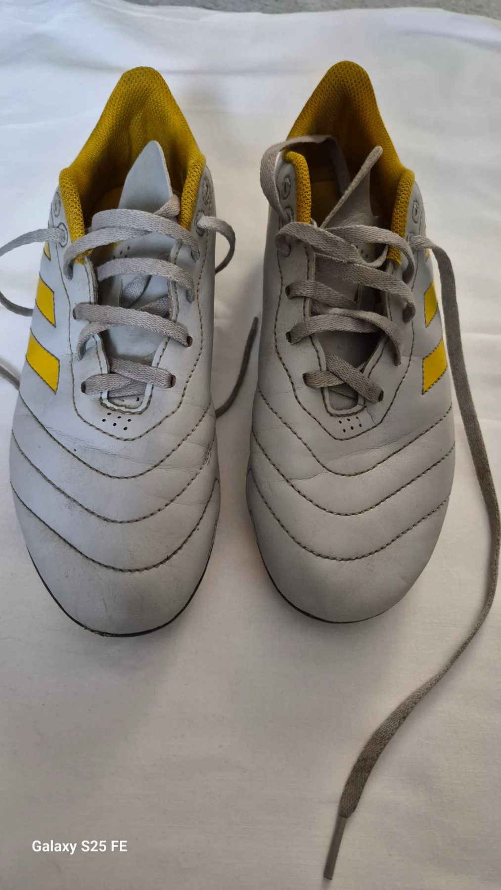 adidas Goletto VIII FG Football Boots Grey Yellow UK 5.5 EU 38.5 ID2146