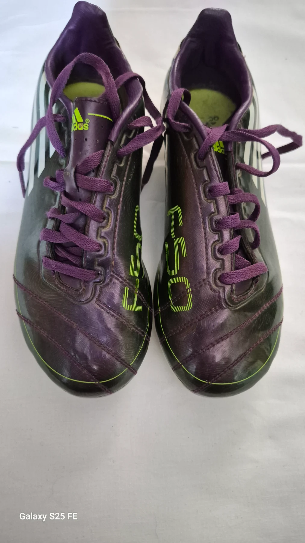 adidas F10 TRX FG Junior Football Boots Purple Green Size UK 3 G17695 F50
