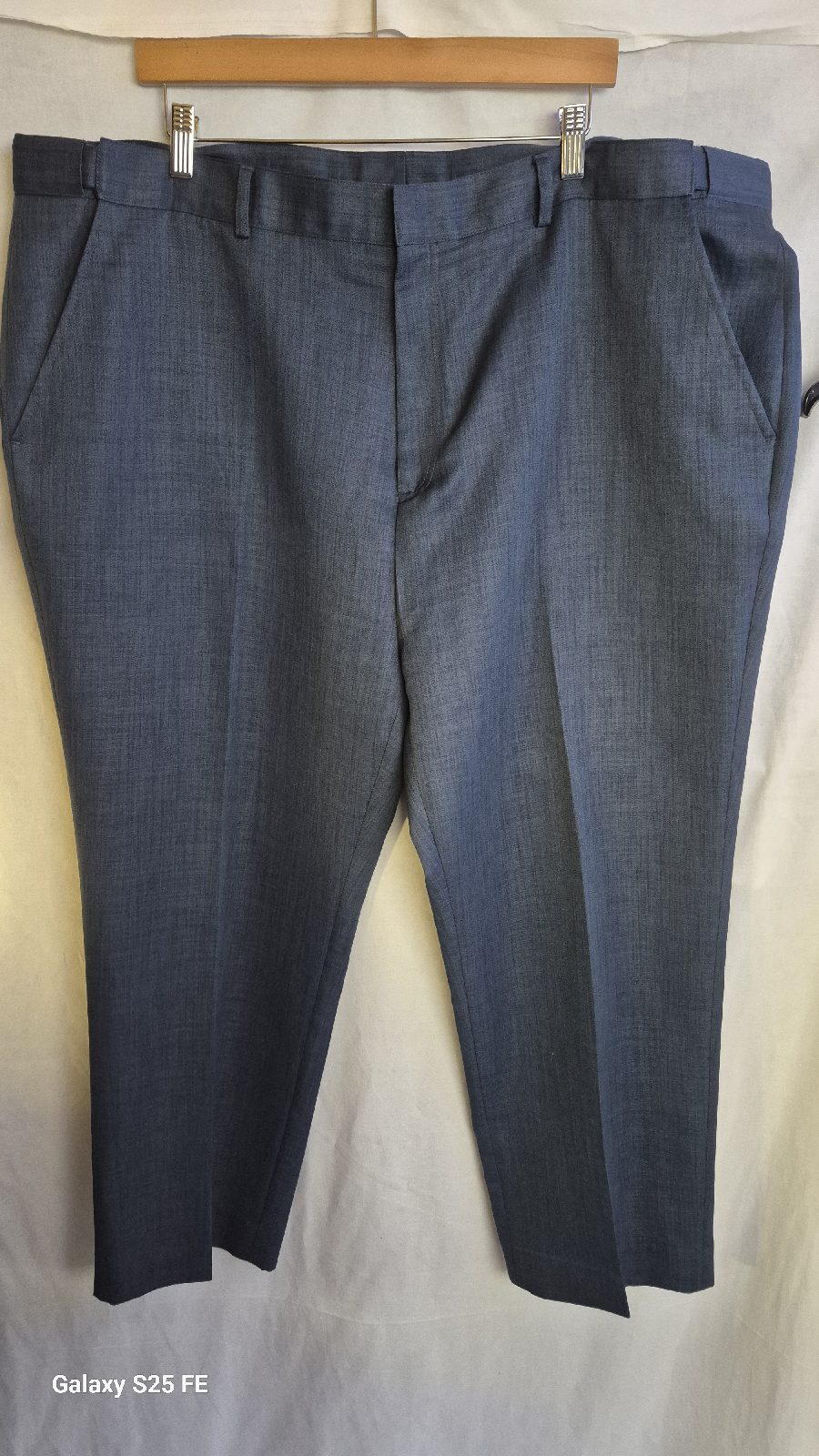 Cotton Traders Mens Smart Trousers W46 L27 French Navy Blue Formal Pants Good