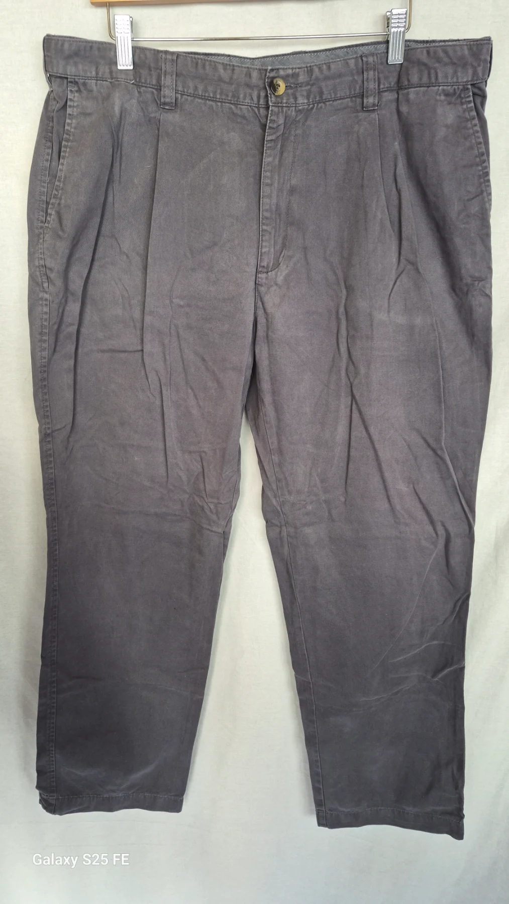 James Pringle Mens Charcoal Grey Pleated Trousers 38W 31L 100% Cotton Smart Casual