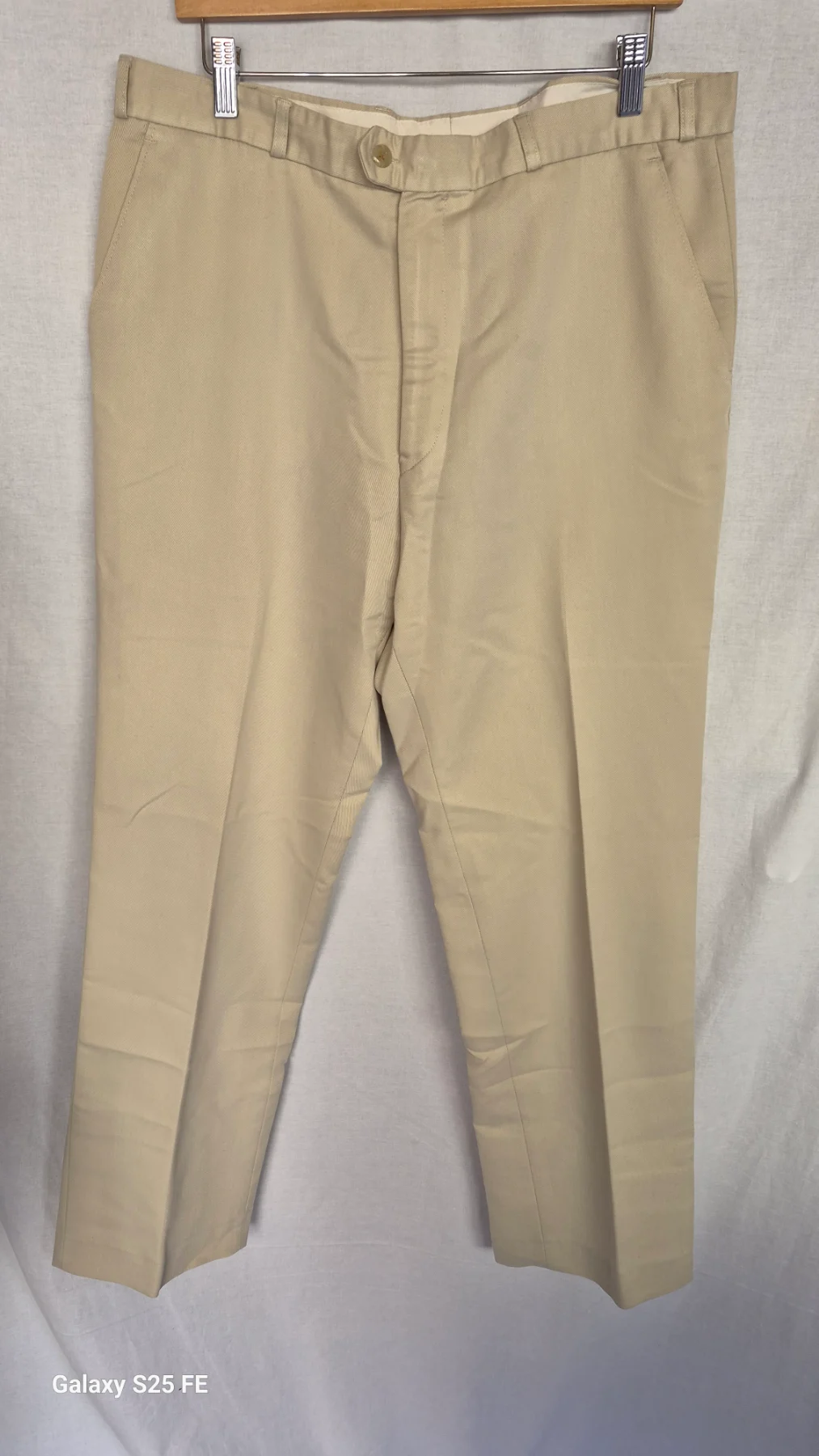 Gurteen Mens Stone Beige Trousers Chinos Smart Casual Approx W36 L30 Good Cond
