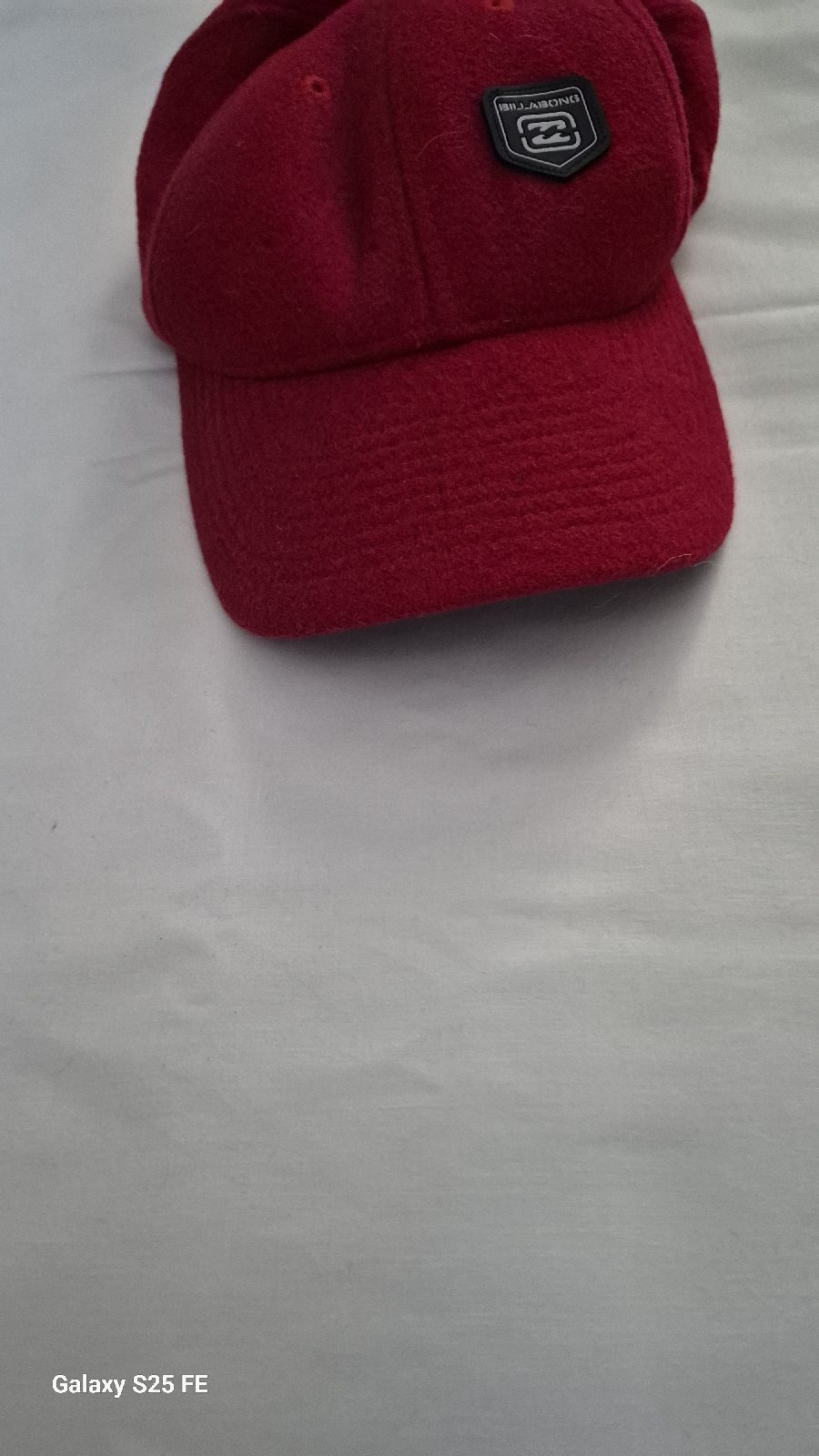 Billabong Red Wool Blend Baseball Cap Hat Adjustable Surf Skate Y2K Good Condition