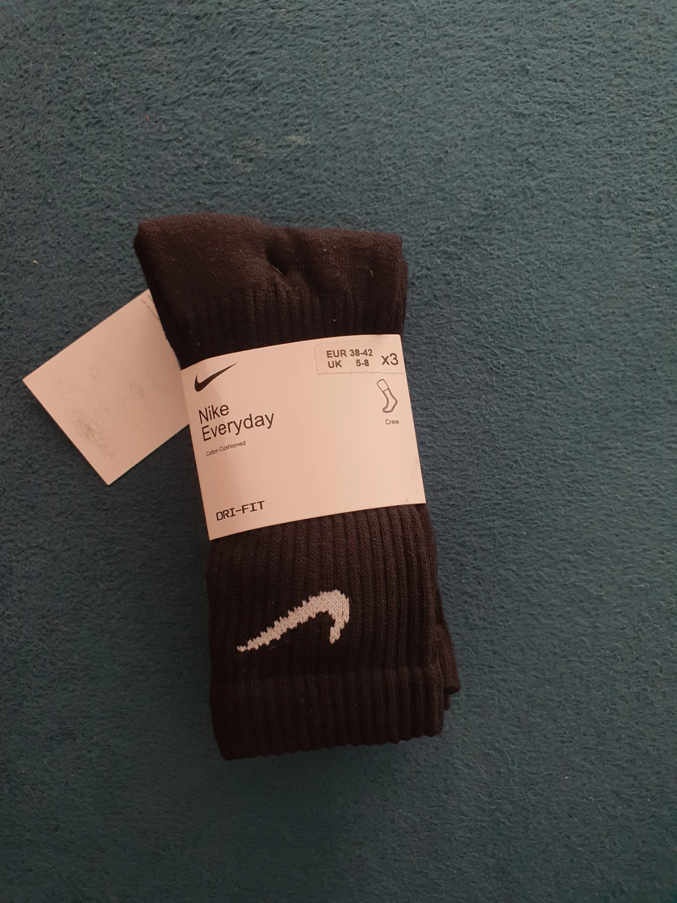 Nike Crew Socks Black Pack of 3 Pairs