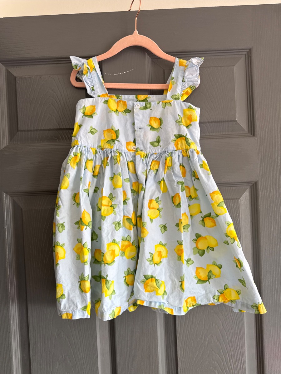 Girls trotters lemon dress
