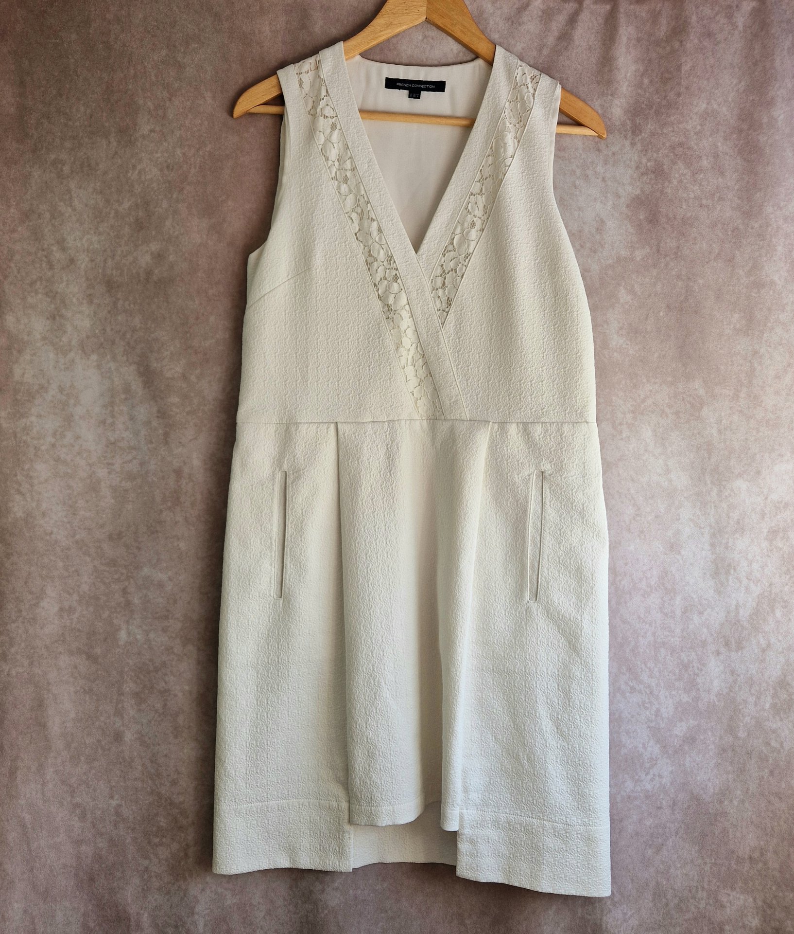 French Connection. White mini dress.