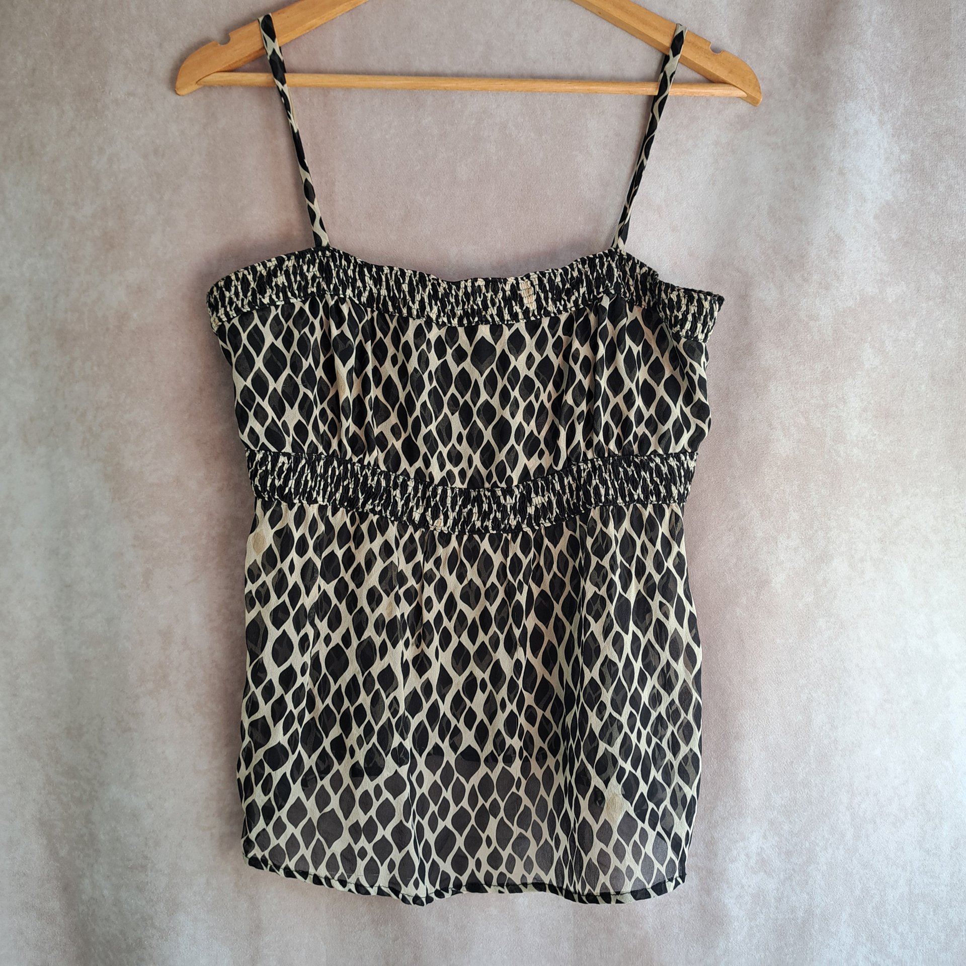 InWear sheer patterned cami. Size 10.