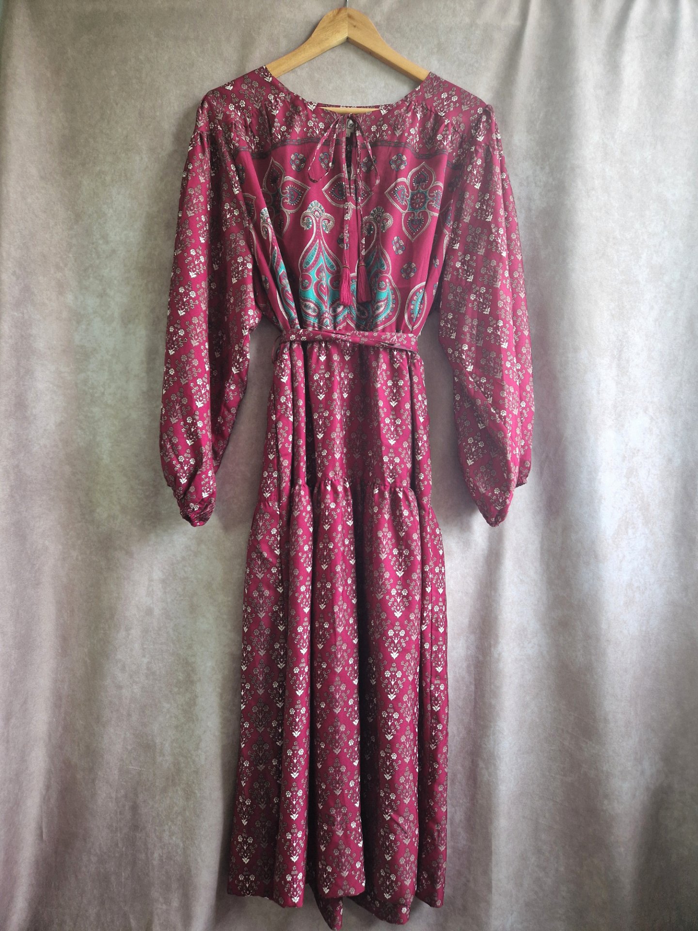 Pink Lemons Lola silk blend summer maxi. Size 18.