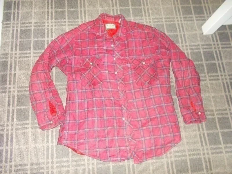 Outreach Men's Shacket Size L Jacket Top Vintage 90's Plaid quilted lined