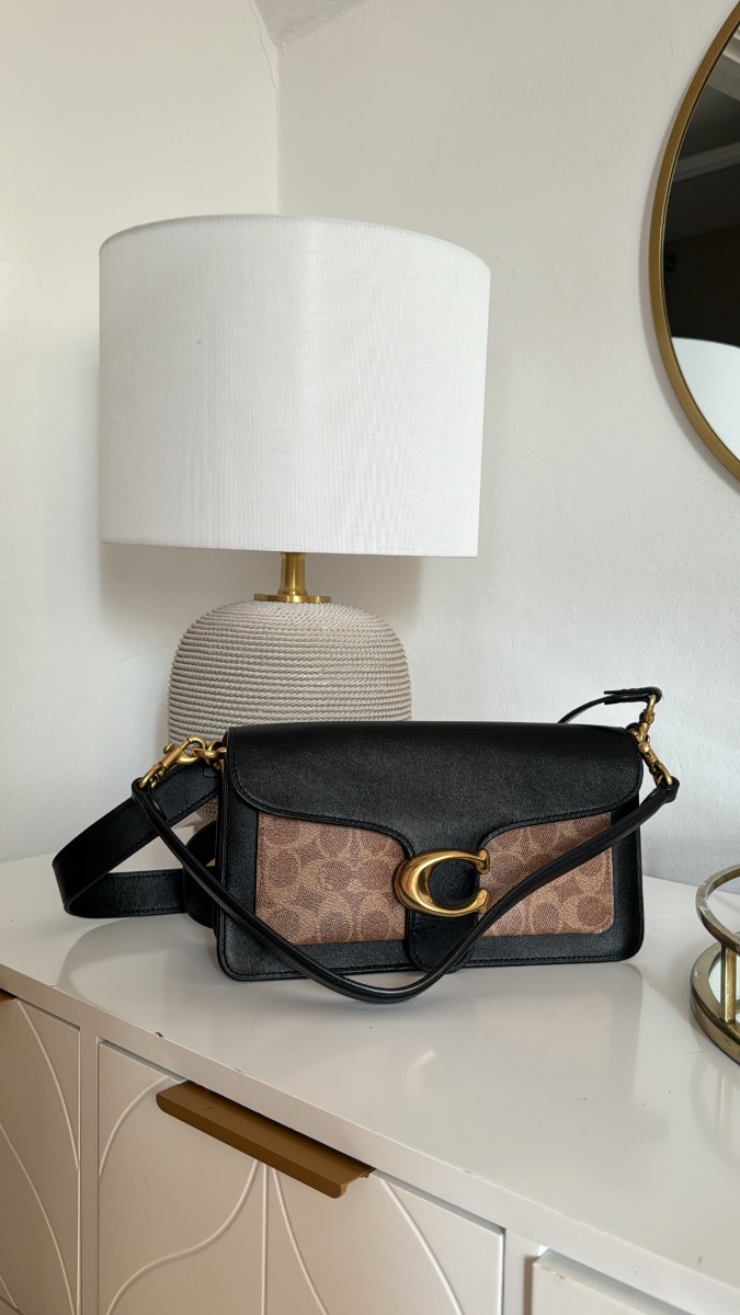 Coach tabby black brown handbag shoulder bag
