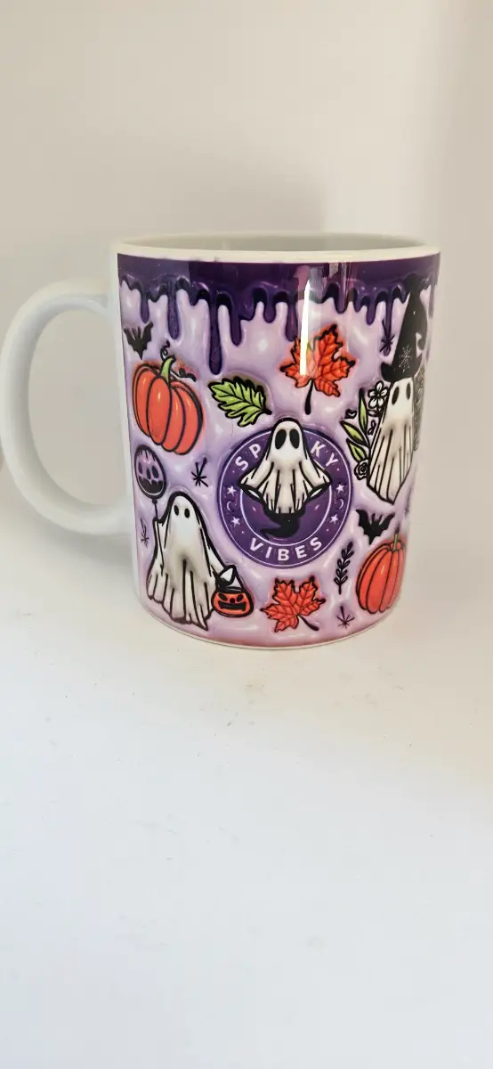 Purple 3D affect Halloween Mug