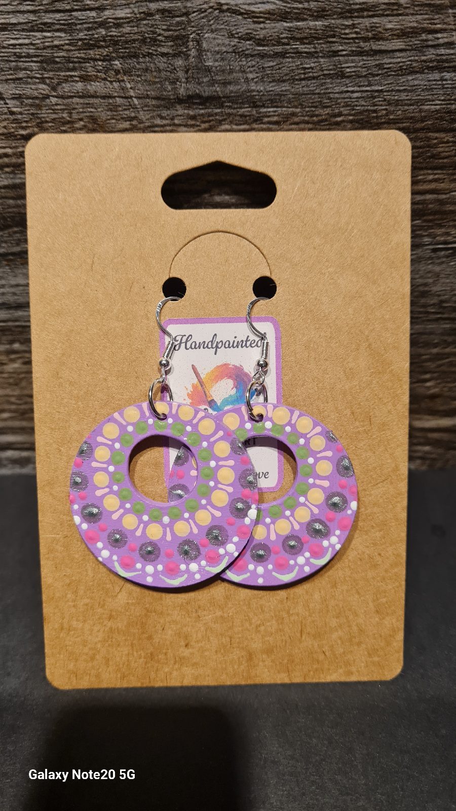 Handpainted Mandala Art Earings