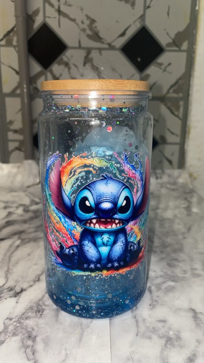 Blue stitch tumbler