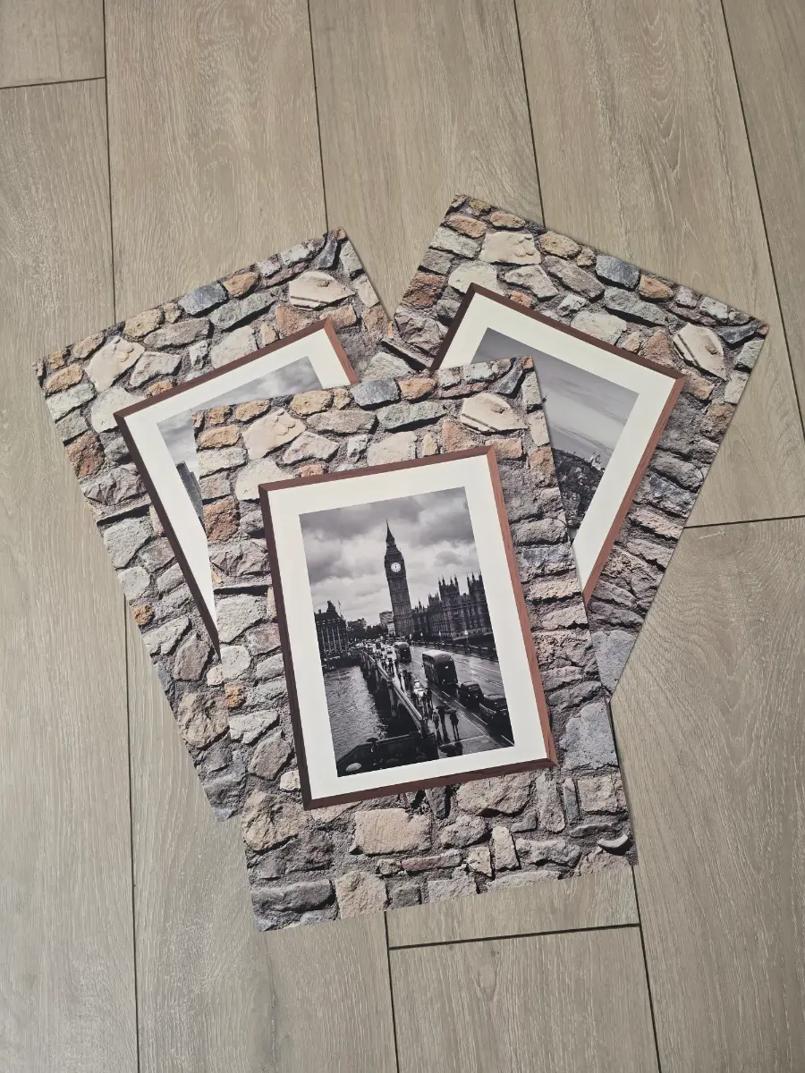 Set of 3 A3 Cityscape wall prints.