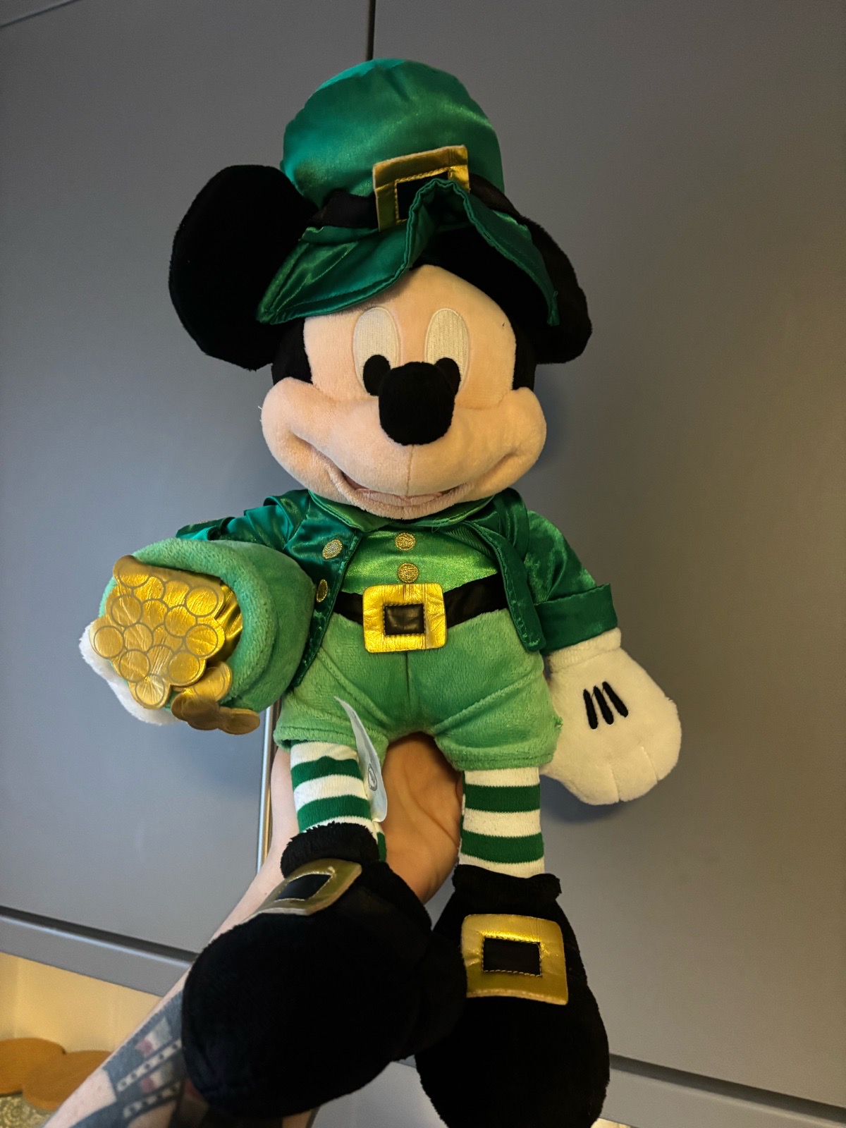 Disney Store Mickey Mouse Dublin / St. Patrick's Day Leprechaun Plush Toy