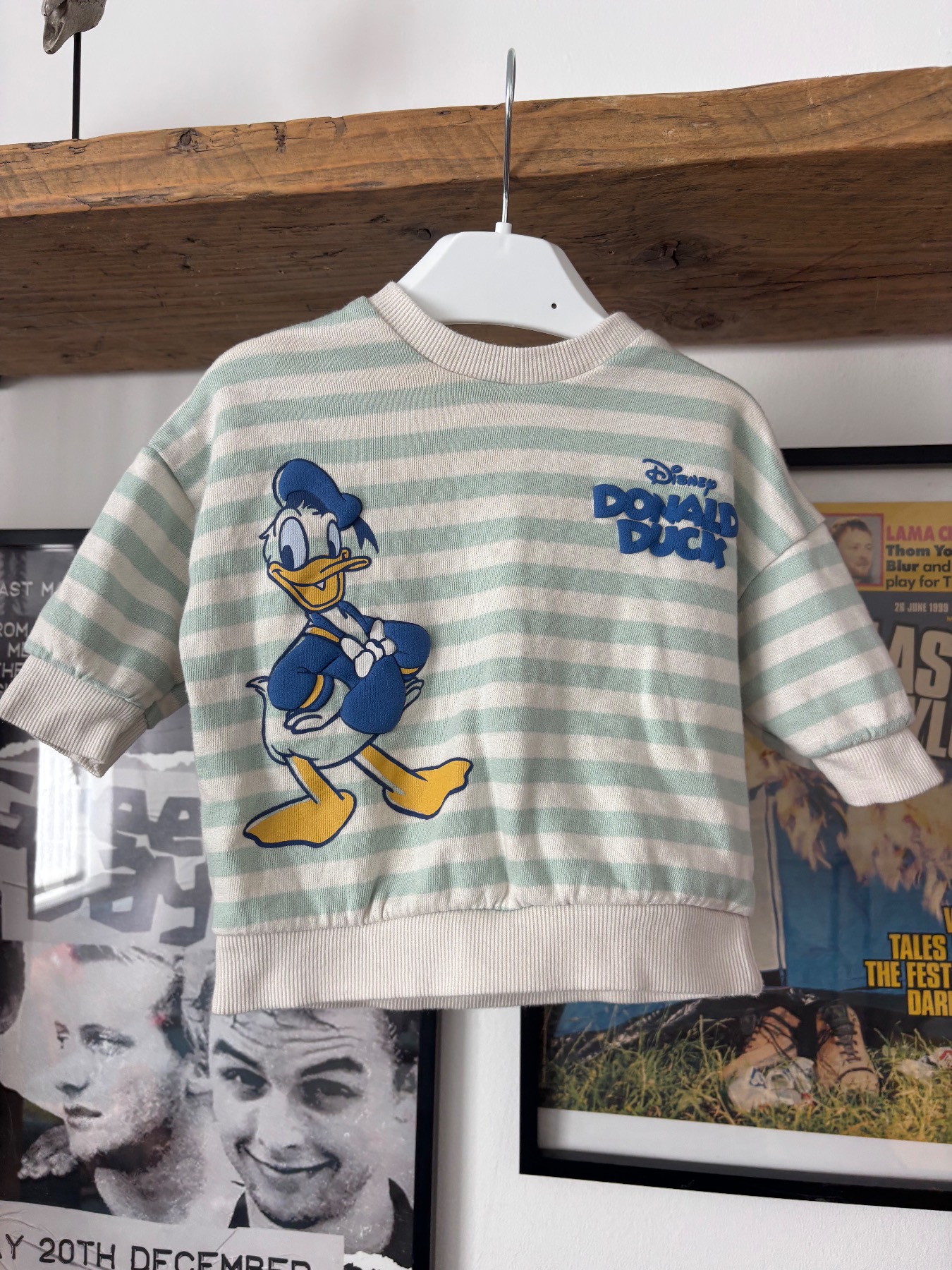George Disney Donald Duck Striped Sweatshirt (0-3 Months)