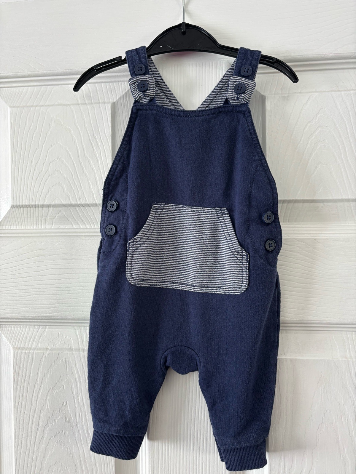 George Navy Blue Baby Dungarees / Romper – Size 0-3 Months