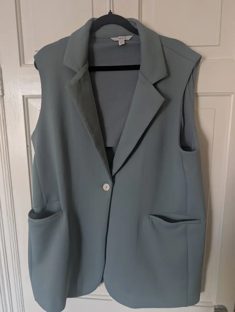 Next waist coat,teal,smart casual , tailored look,size 16