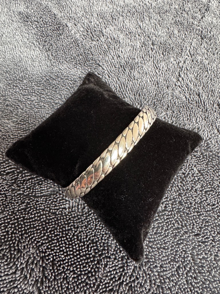 Silver 925 Patterned Bangle