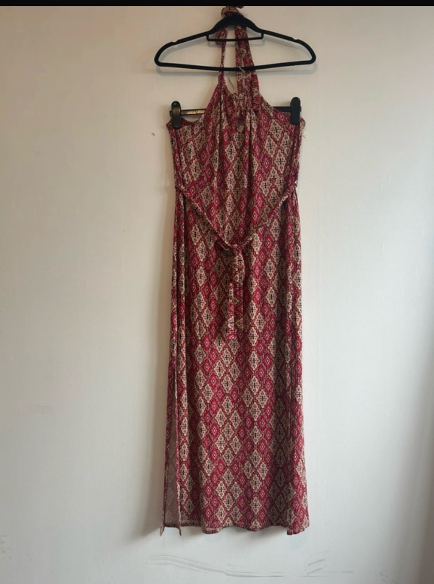 Halter-Neck Maxi Summer Dress