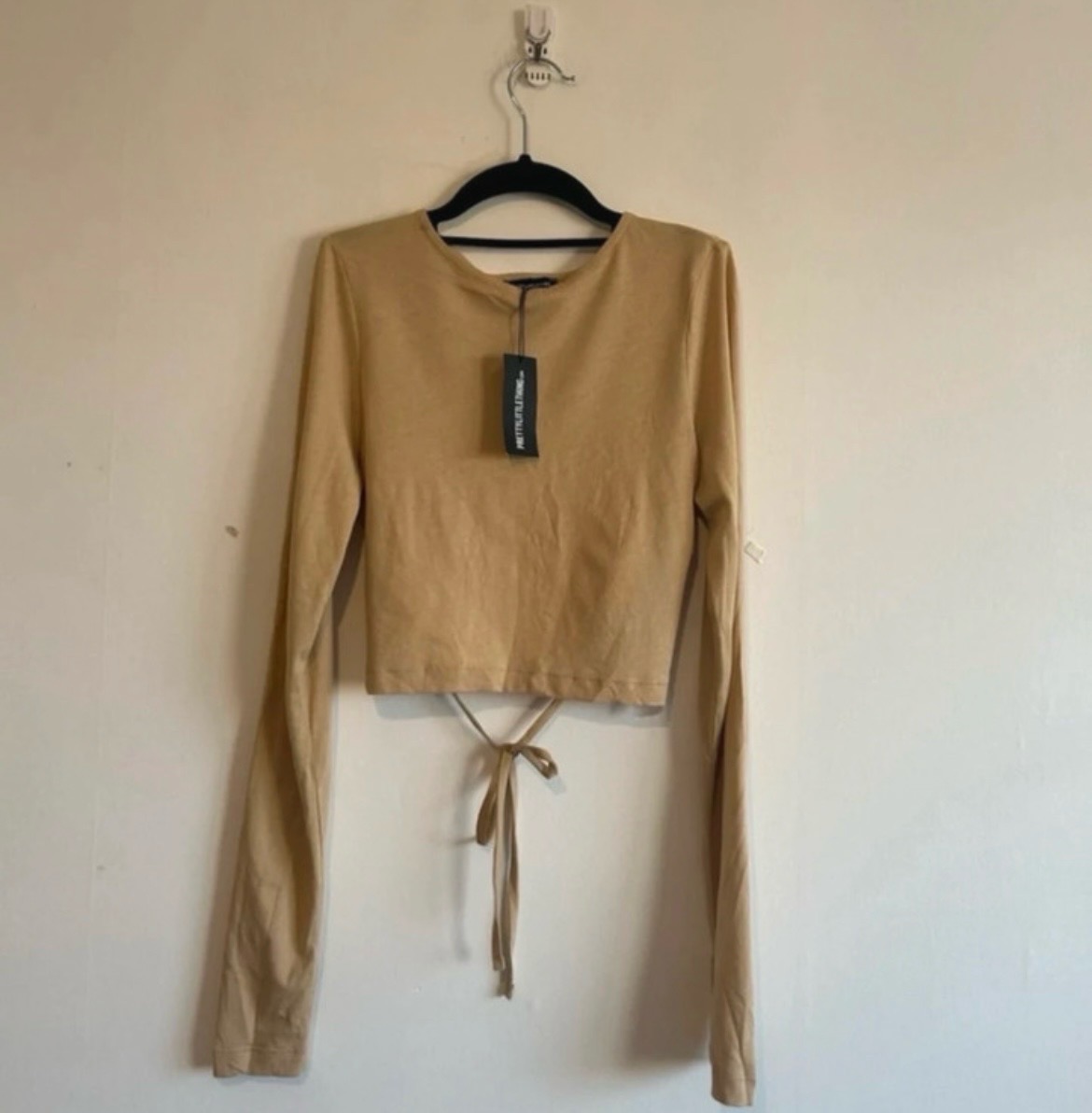 Gold Tie Back Crop Top