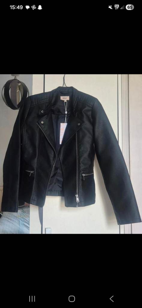 Girls age 13 years faux leather jacket BNWT