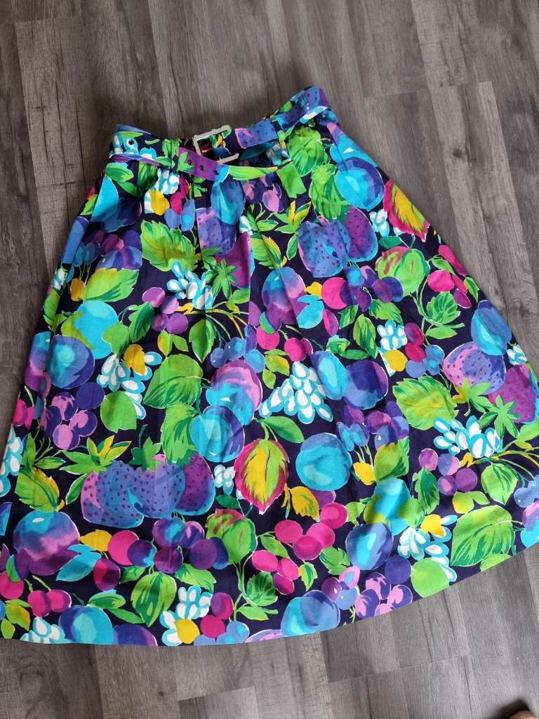 super rare vintage find 8-10 retro summer skirt with pockets Marion Donaldson