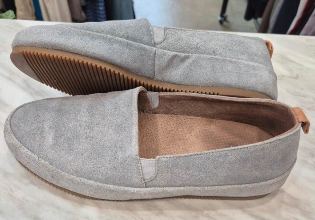 mens grey mulo suede loafers size 7