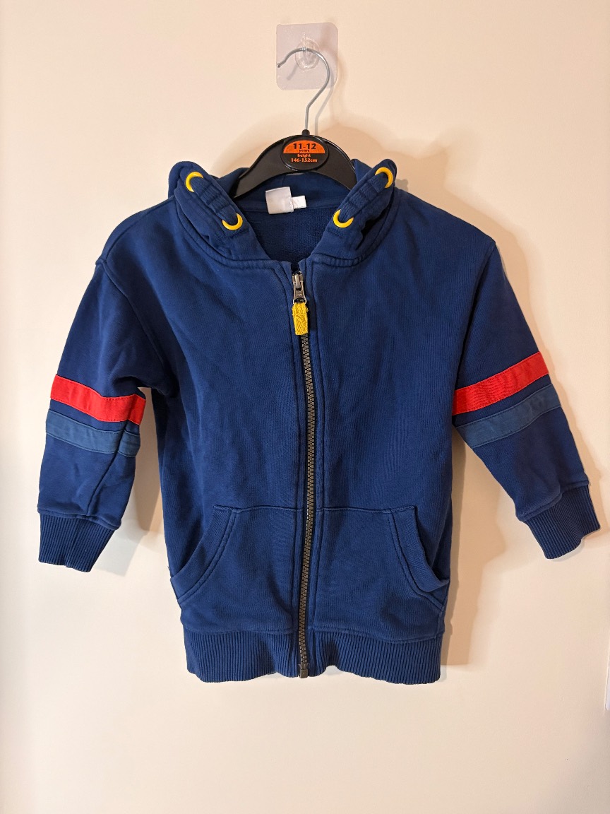 Mini Club Navy Blue Zip Up Hooded Jacket Hoodie Age 1.5-2 Years