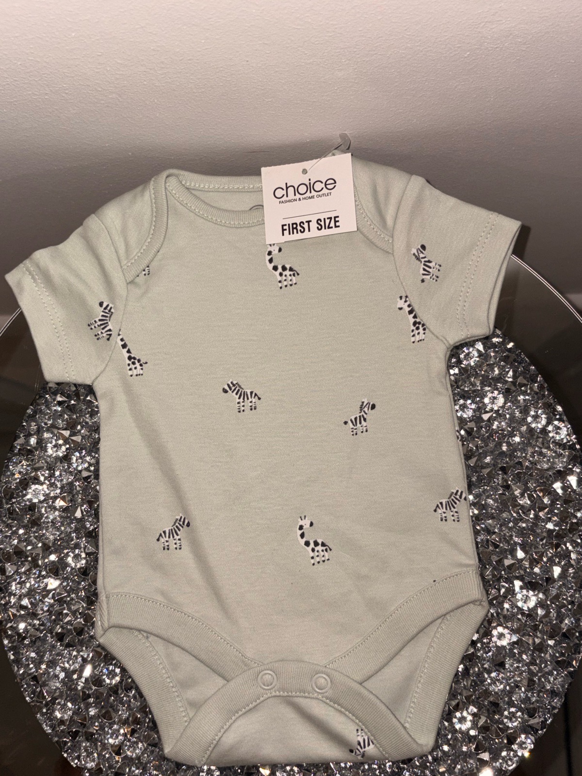 Next Baby Zebra & Giraffe Print Short Sleeve Bodysuit - First Size (BNWT)