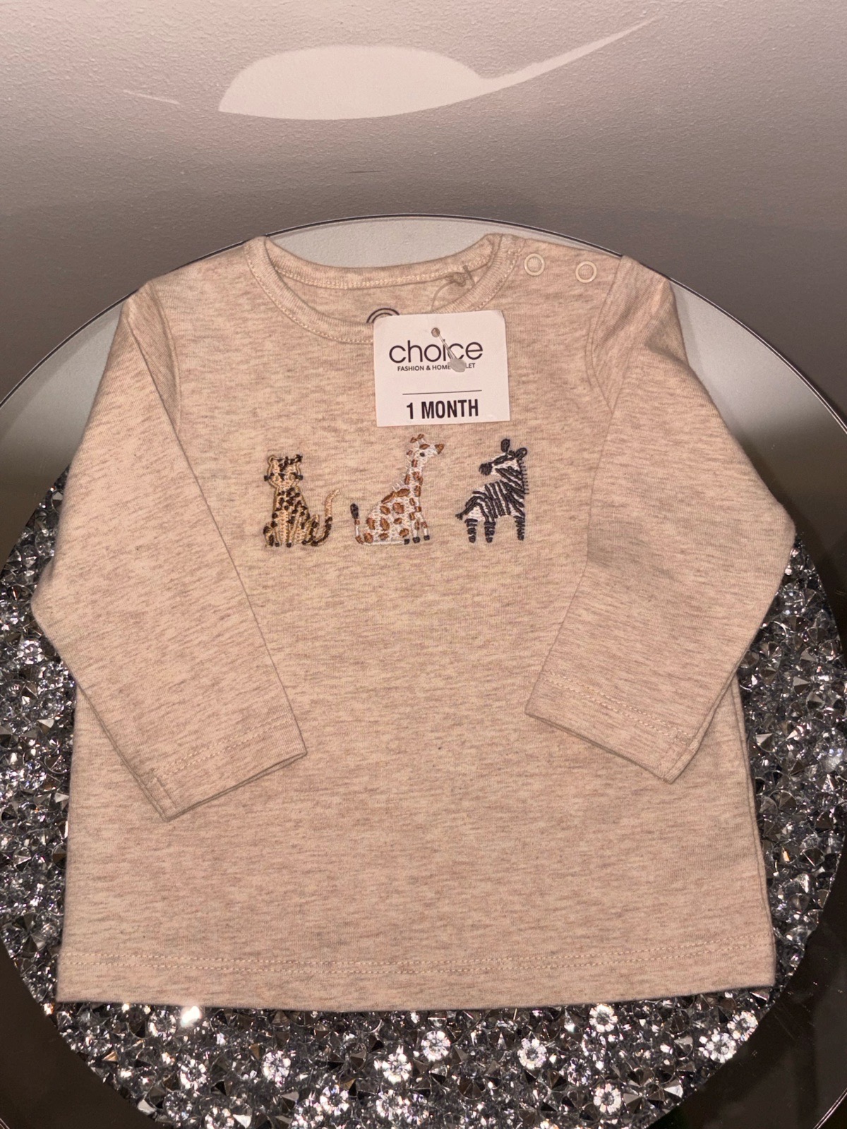 Next Baby Neutral Safari jumper  (Up to 1 Month) – Brand New With Tags