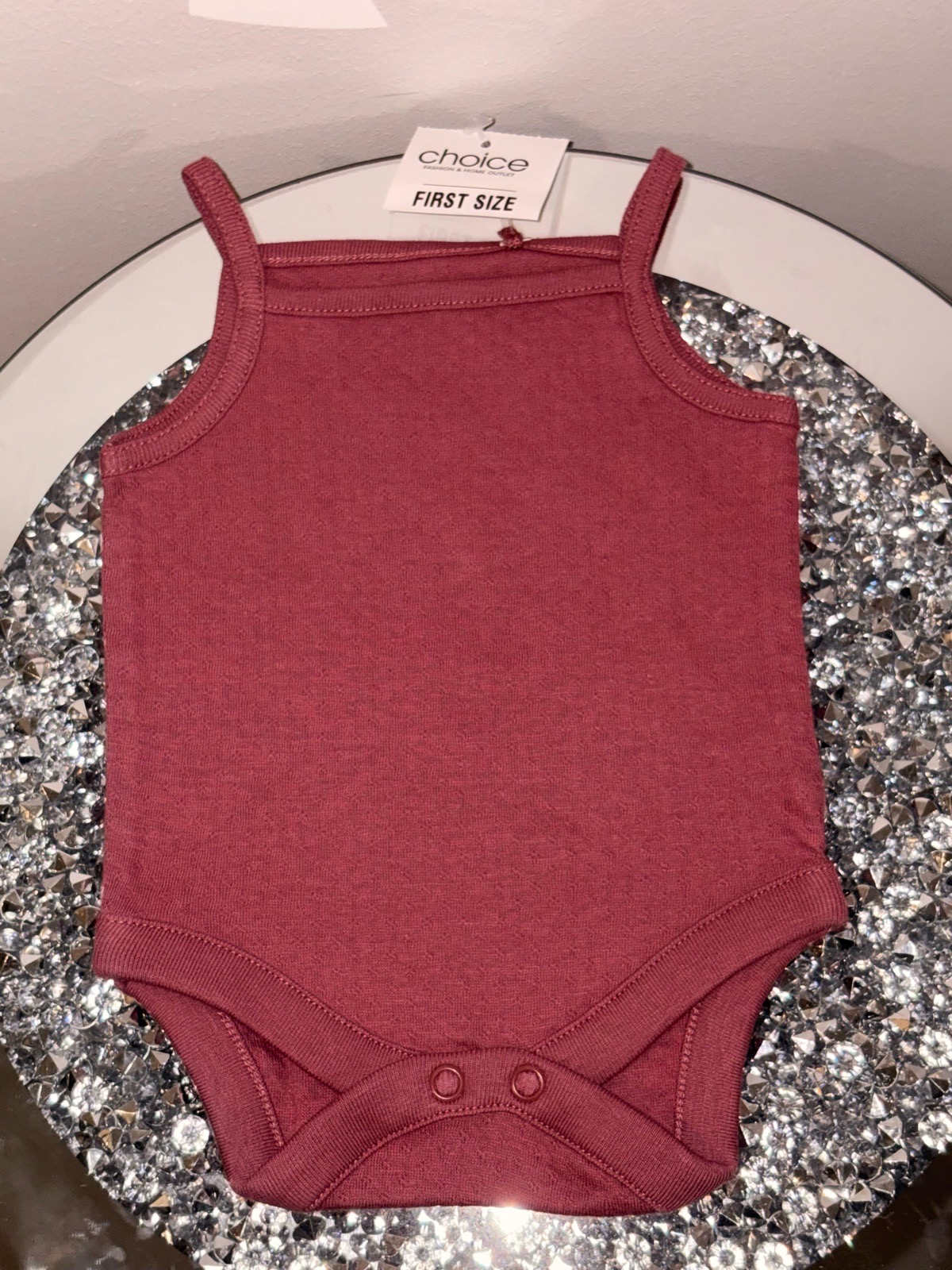 Next Baby First Size Maroon Cami Bodysuit BNWT