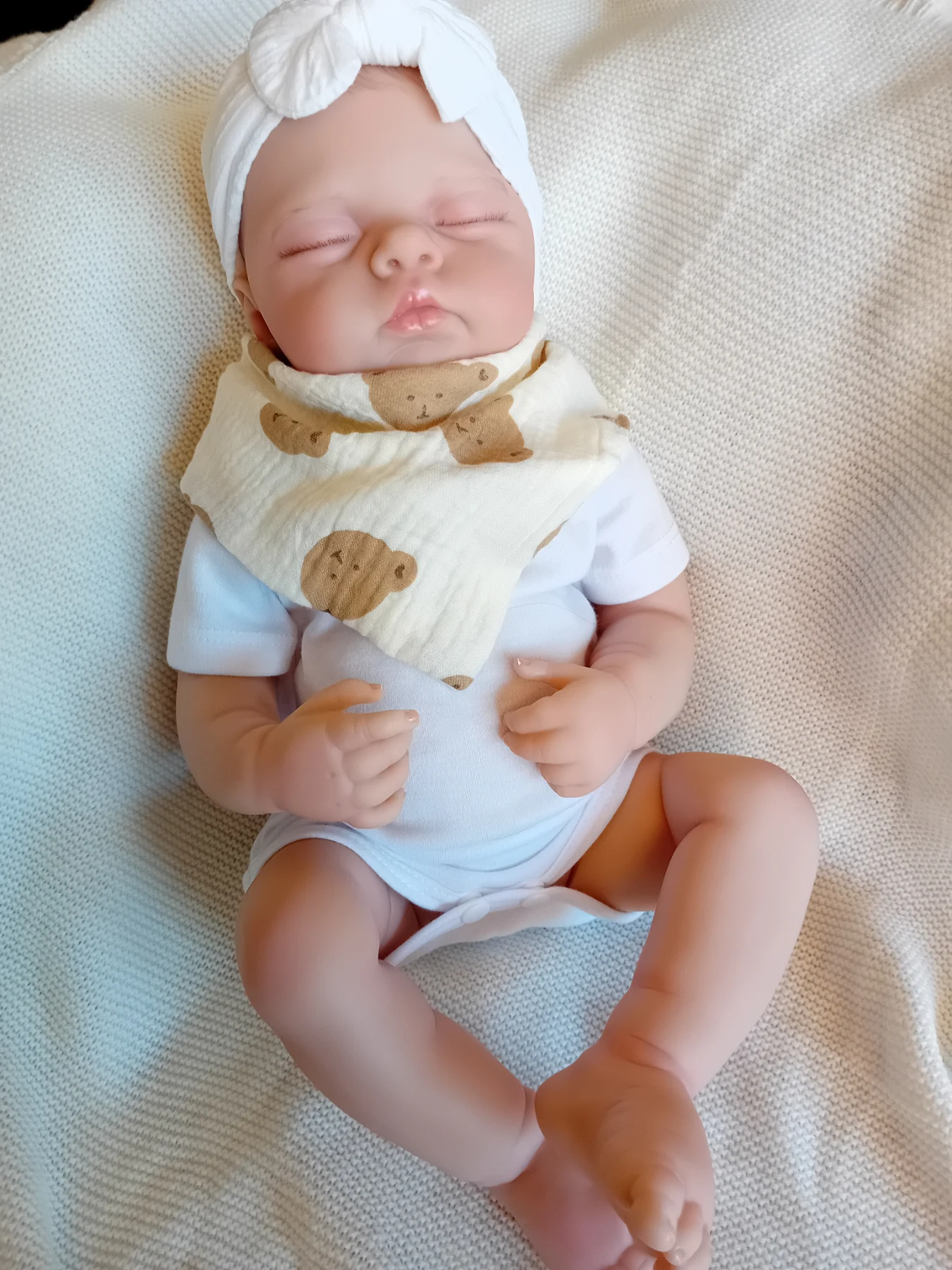 Reborn Baby girl full vinyl body 19" & accessories